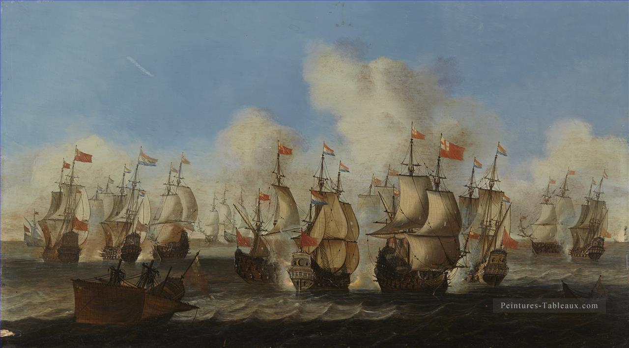 Engelska och hollandska fartyg à partir de 1600 talet Skoklosters slott Sea Warfare Peintures à l'huile